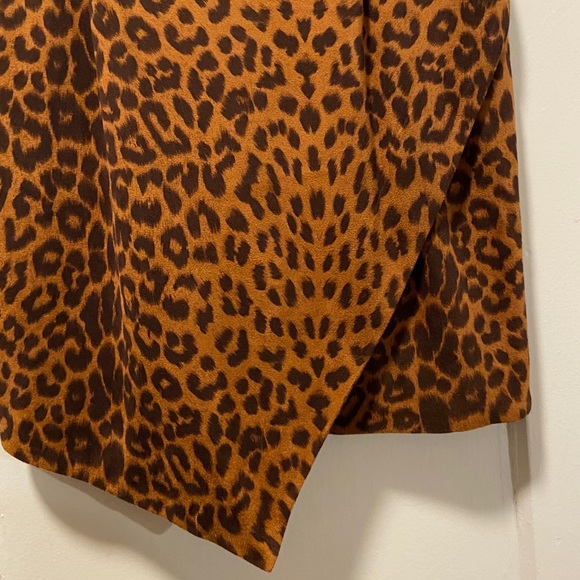 Aqua faux suede leopard print dress - Picture 4 of 4